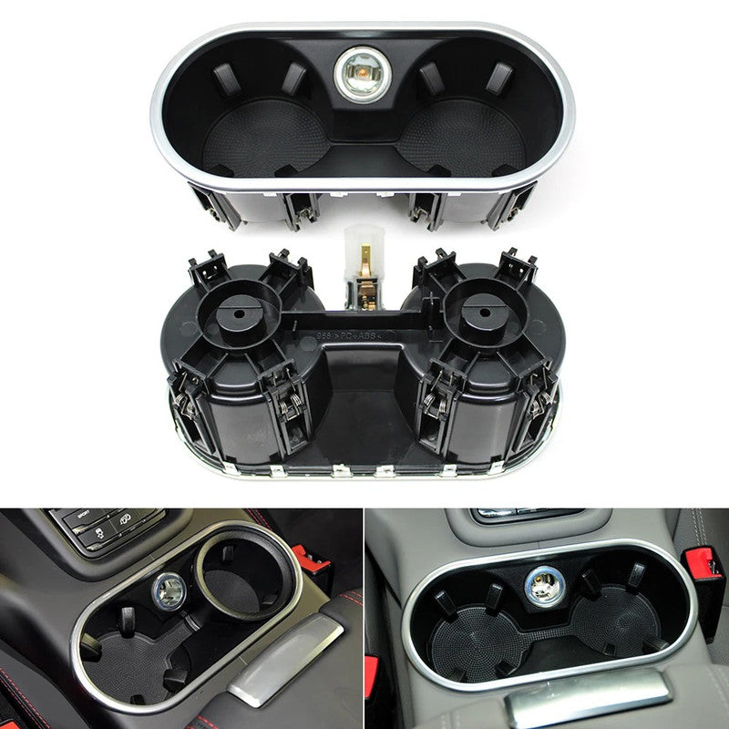 Car Craft Compatible With Porsche Cayenne 7p5 958 92a 2011-2017 Car Center Console Water Drink Cup Holder Tray Assembly 7p5862531