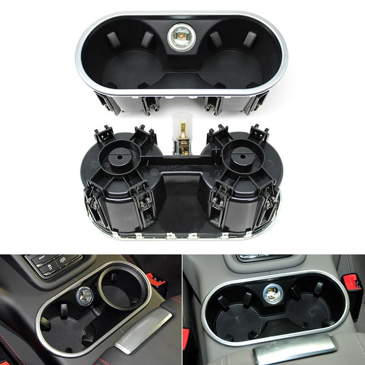 Car Craft Compatible With Porsche Cayenne 7p5 958 92a 2011-2017 Car Center Console Water Drink Cup Holder Tray Assembly 7p5862531