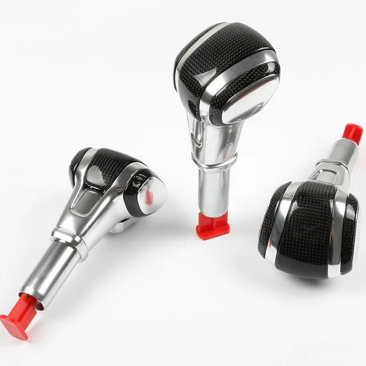 Car Craft Compatible With Porsche Cayenne 958 92a 2011-2017 Suede Leather Interior Shifter Gear Shift Knob Lever Kit Real Carbon Fiber