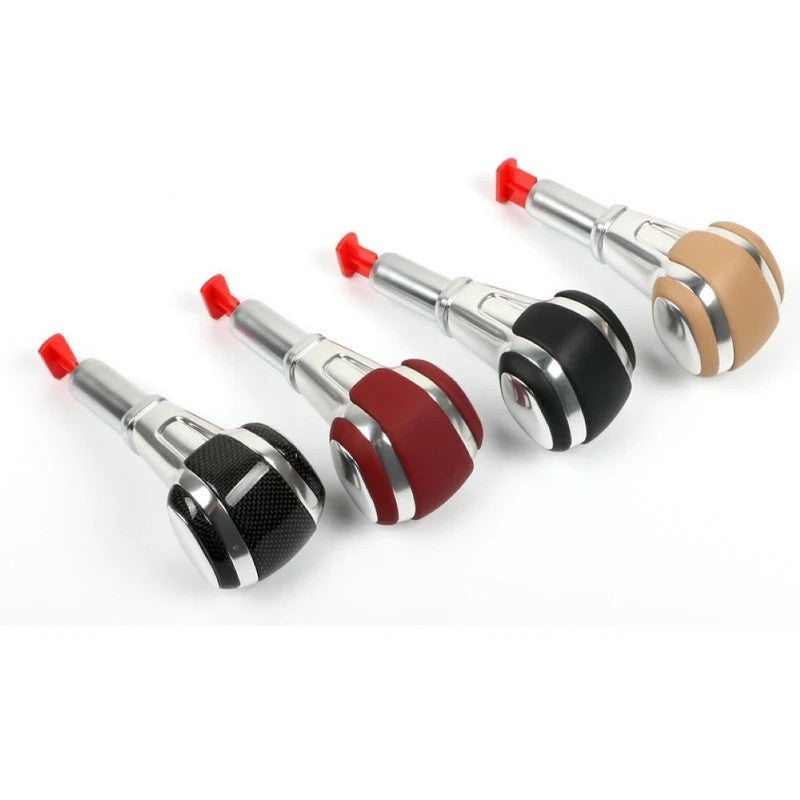 Car Craft Compatible With Porsche Cayenne 958 92a 2011-2017 Suede Leather Interior Shifter Gear Shift Knob Lever Kit Red Brown