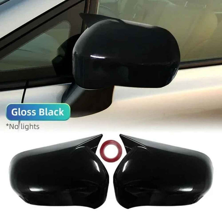 Car Craft Compatible With Honda Civic 2005-2011 Side Rear View Case Wing Cap Shell Housing Mirror Covers 3m Tape Pasting Style Without Mirror Light Glossy Black CC-11530 - CAR CRAFT INDIA
