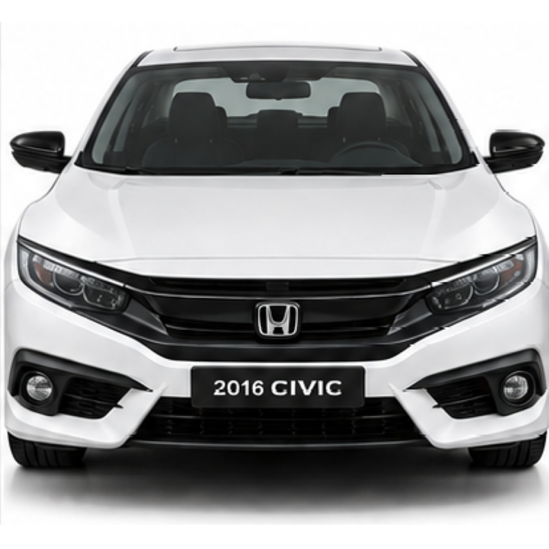 Car Craft Compatible With Honda Civic 2016-2021 Side Rear View Case Wing Cap Shell Housing Mirror Covers 3m Tape Pasting Style Factroy Style Glossy Black