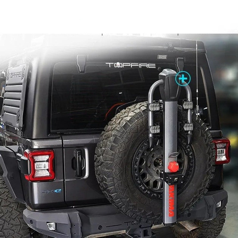 Car Craft Compatible With Land Range Rover Defender Jimny Wrangler Cycle Stand Bycycle Rear Rack Bike Rack Spare Tire Type For Tank