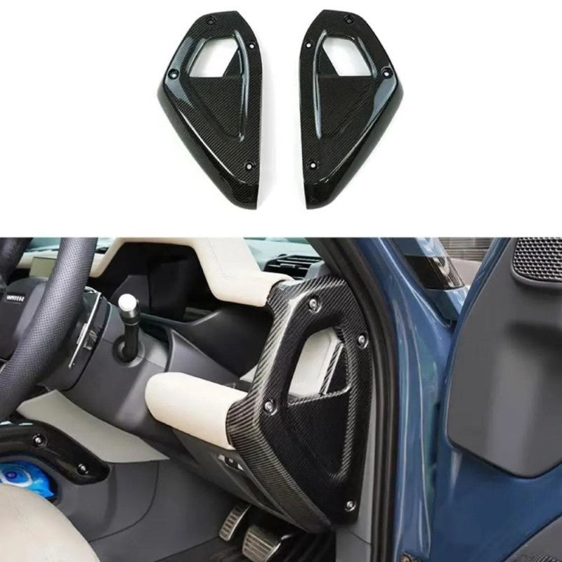 Car Craft Compatible With Range Land Rover Defender 90 110 130 L663 Lr129997 2020+ Car Interior Inner Instrument Dashboard Panel Side Decorative Frame Panel Trim Cover Carbon Fiber Look