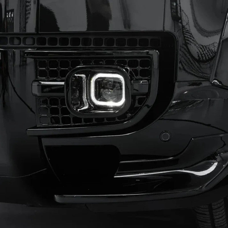 Car Craft Compatible With Range Land Rover Defender L663 2020-2025 90 110 130 Upgrade Convertion Bodykit Urban U Style Front Bumper Fog Lamp Light Gril Cover Trim