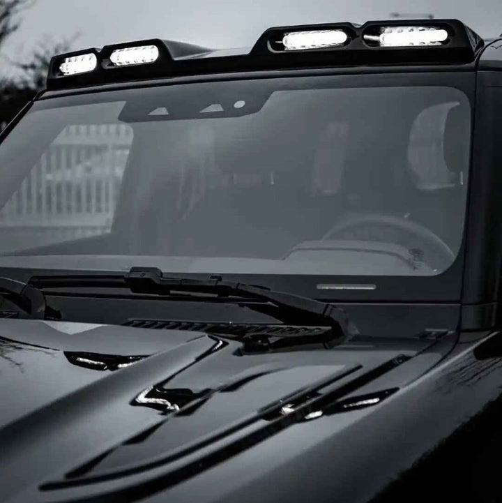 Car Craft Compatible With Range Land Rover Defender L663 2020-2025 90 110 130 Upgrade Convertion Bodykit Urban U Style Front Roof Spoiler With Light Led