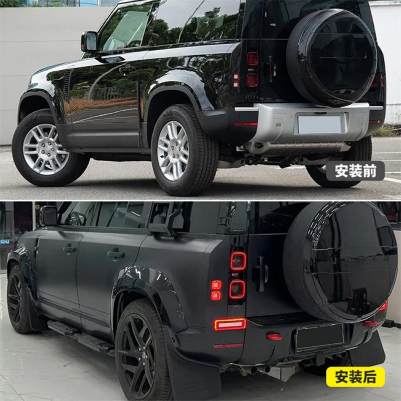 Car Craft Compatible With Range Land Rover Defender L663 2020-2025 90 110 130 Upgrade Convertion Bodykit Urban U Style Rear Spare Wheel Cover - CAR CRAFT INDIA