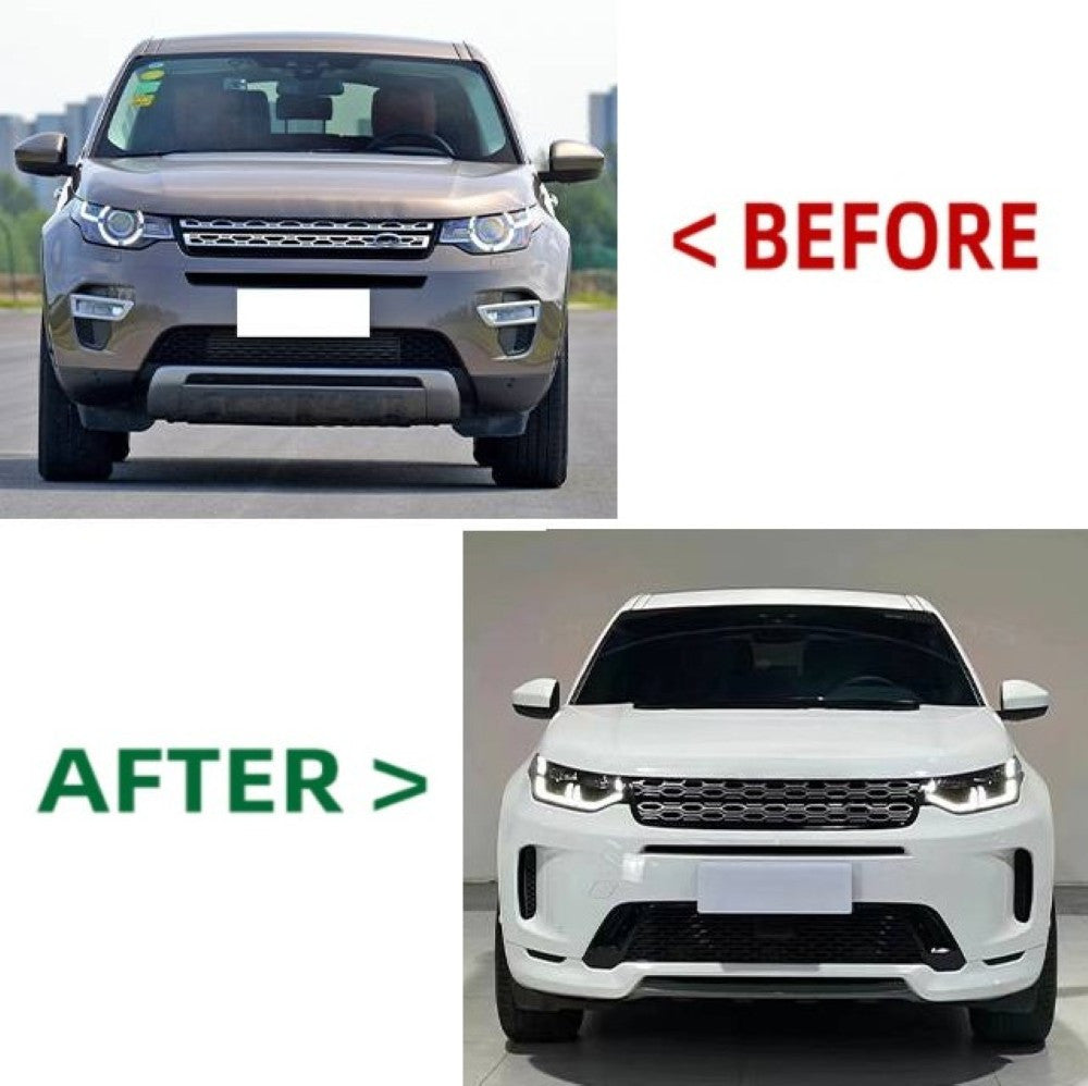 Car Craft Compatible With Land Range Rover Rr Discovery Sport 2015-2019 Upgrade To 2020-2024 Bodykit Bumper Grill Diffuser Exhaust Tip Pipe Side Skirts