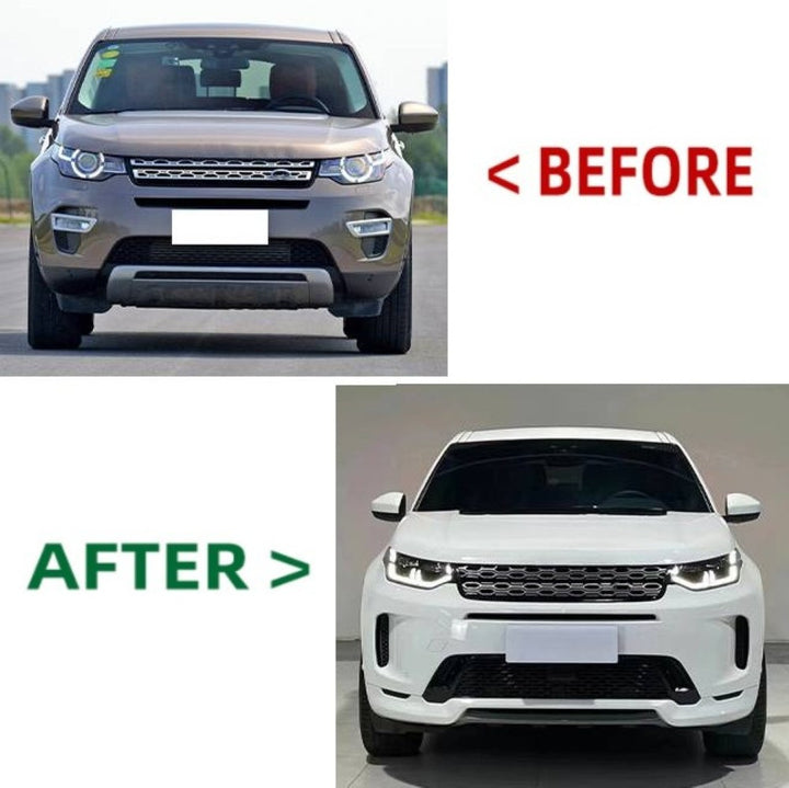 Car Craft Compatible With Land Range Rover Rr Discovery Sport 2015-2019 Upgrade To 2020-2024 Bodykit Bumper Grill Diffuser Exhaust Tip Pipe Side Skirts