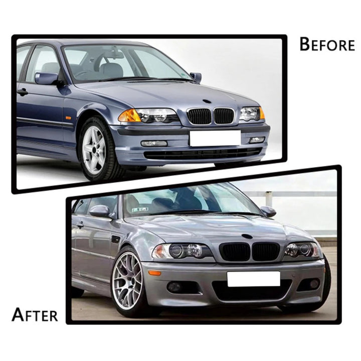 Car Craft Compatible With Bmw 3 Series E46 Sedan 1998-2004 Upgrade Facelift Convert To M3 M Sport Mt M Tech Front Bumper Bodykit Body Kit For 4 Door Car Gc E46-006