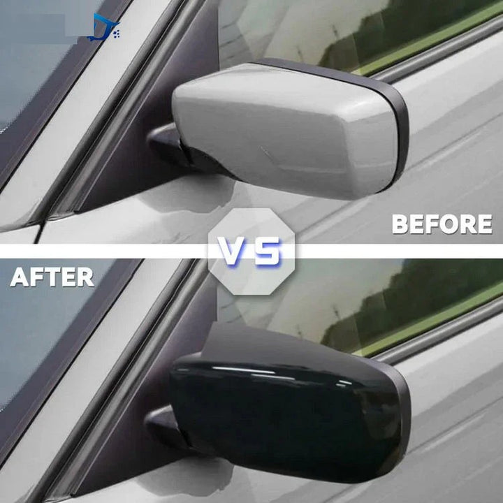 Car Craft Compatible With Bmw 3 Series E46 2002-2006 Side Rear View Case Wing Cap Shell Housing Mirror Covers 3m Tape Pasting Style Glossy Black CC-11544