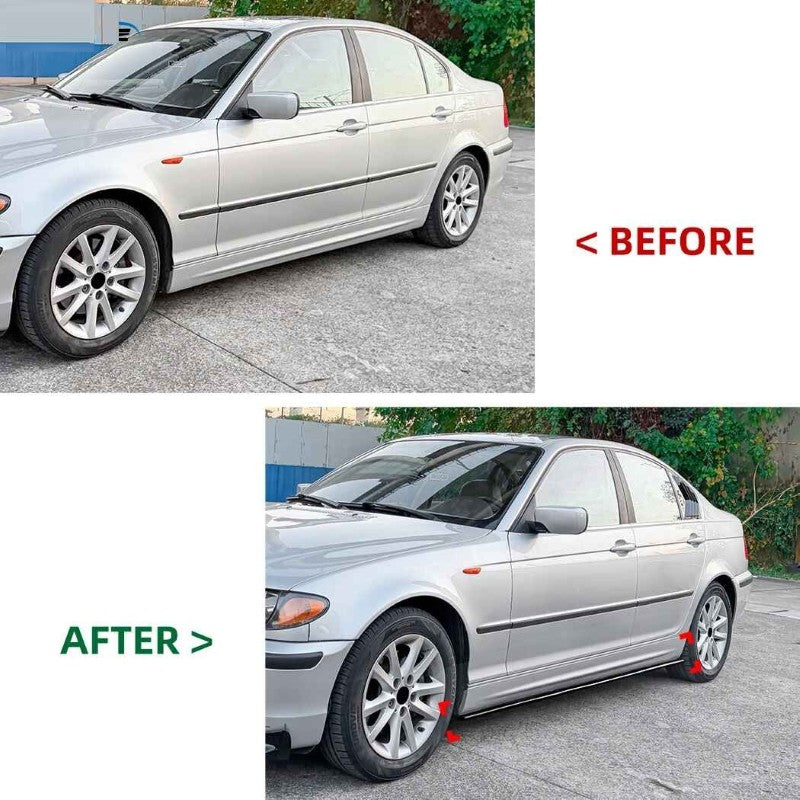 Car Craft Compatible With Bmw 3 Series E46 Sport 1998-2005 Car Side Skirts Splitter Running Board Trim Zst-1439 Gb Glossy Black - CAR CRAFT INDIA