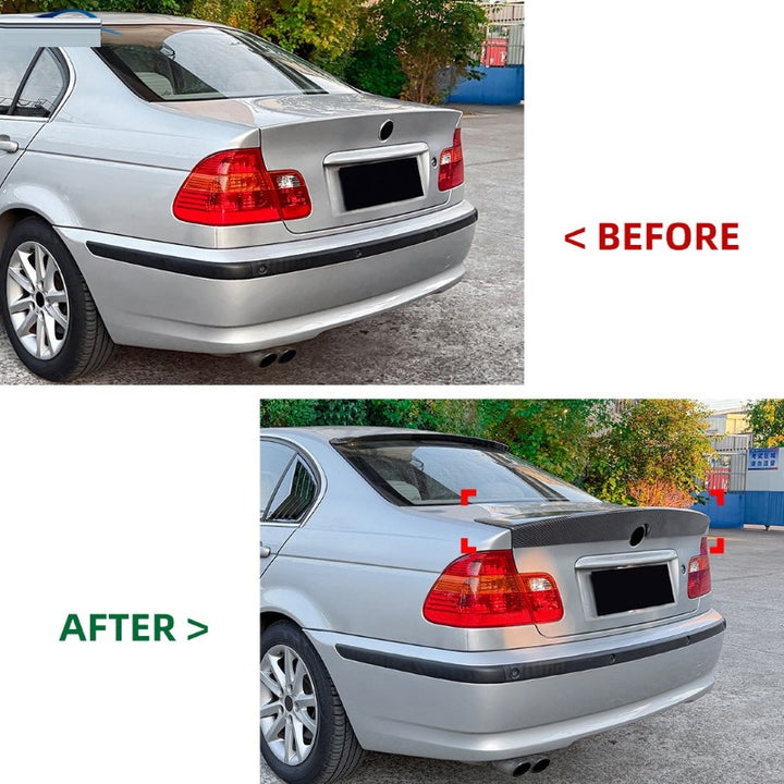 Car Craft Compatible With Bmw 3 Series E46 1998-2004 M3 Rear Trunk Wing Boot Roof Lip Spoiler M3 Style Zst-1414 Gb Glossy Black - CAR CRAFT INDIA