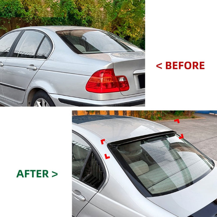 Car Craft Compatible With Bmw 3 Series E46 1998-2004 M3 Rear Trunk Wing Boot Roof Lip Spoiler M3 Style Zst-1406 Gb Glossy Black - CAR CRAFT INDIA