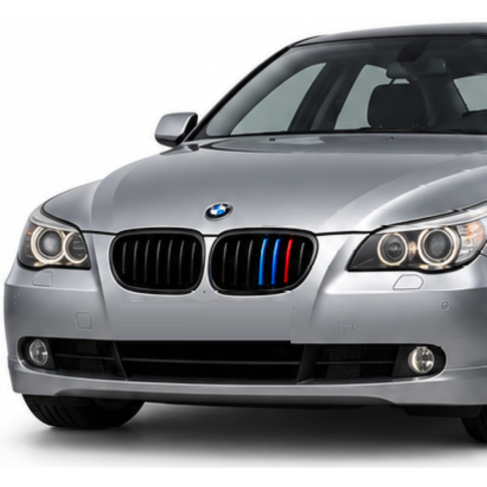 Car Craft Compatible With Bmw 5 Series E60 2004-2009 Front Bumper Show Grill Tri Color Single CC-3088