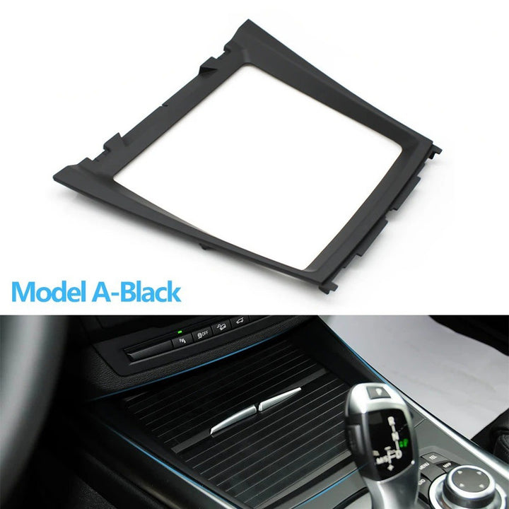 Car Craft Compatible With Bmw X5 E70 2008-2013 X6 E71 E72 2008-2014 Front Center Console Water Cup Drink Holder Decorative Cover Panel Bezel 51166956756 Black - CAR CRAFT INDIA