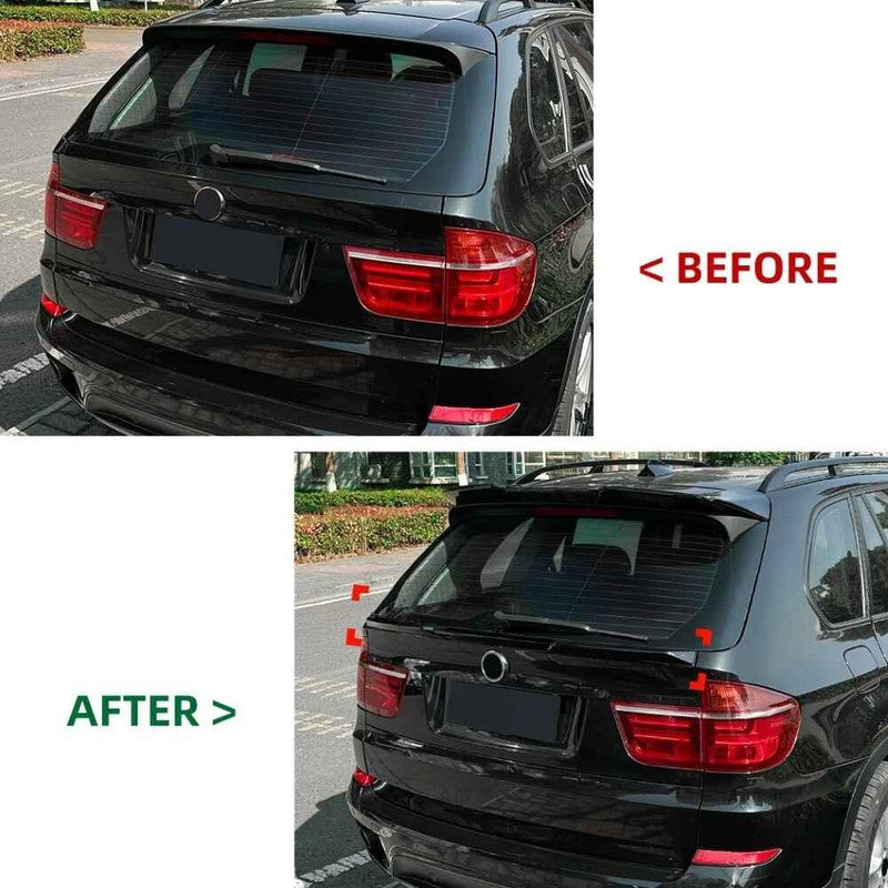 Car Craft Compatible With Bmw X5 E70 2008-2013 Trunk Roof Wing Lip Boot Rear Spoiler Zst-1120 Cf Carbon Fiber Look - CAR CRAFT INDIA