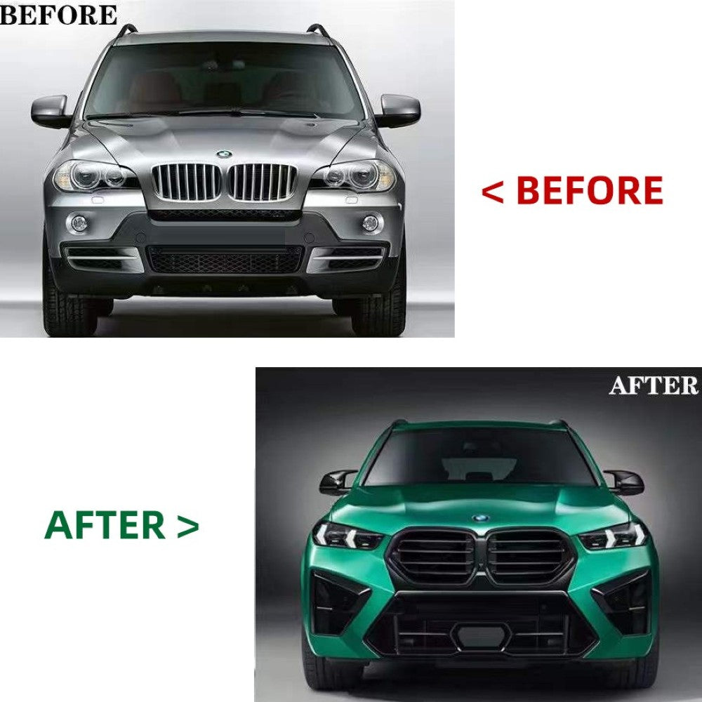Car Craft Compatible With Bmw X5 E70 2006-2013 To G05 Lci X5m F95 Upgrade Facelift Conversion Bodykit Bumper Headlight Taillight Hood Side Skirts CC-6612