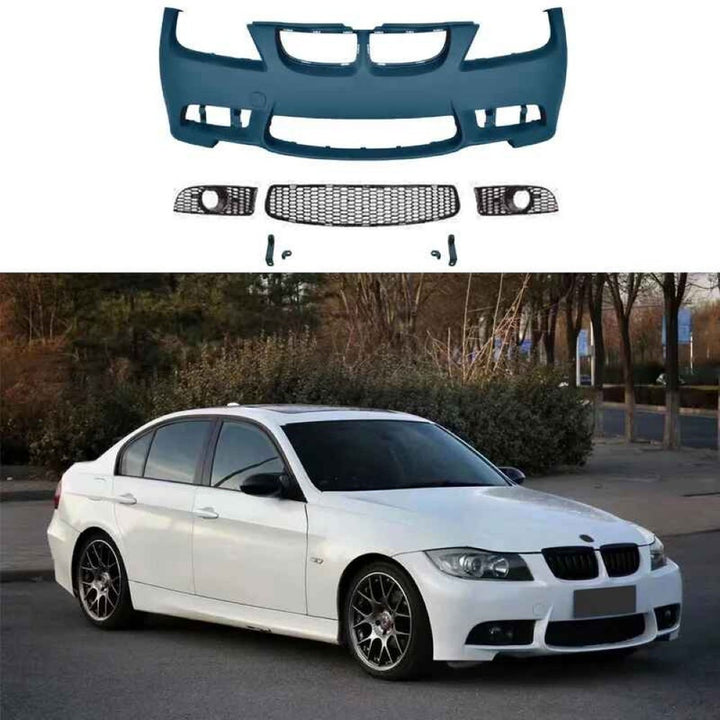 Car Craft Compatible With Bmw 3 Series E90 2005-2008 Front Bumper Upgrade Convert To M Sport M3 Bodykit Bumper - CAR CRAFT INDIA