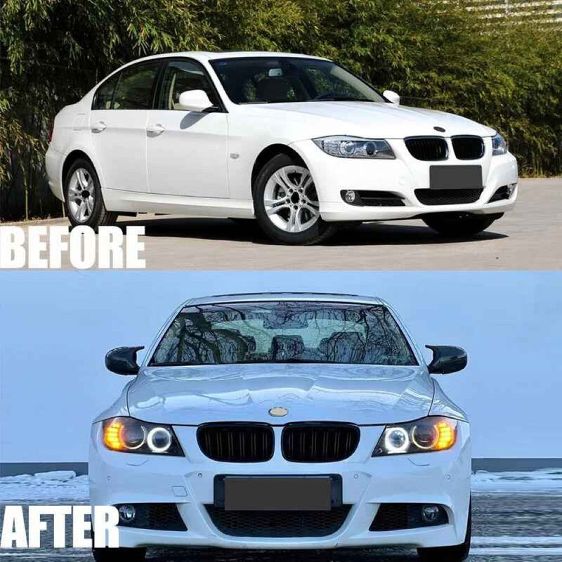 Car Craft Compatible With Bmw 3 Series E90 Lci 2009-2012 Front Bumper Upgrade Convert To M Sport Mt M Tech Bodykit Bumper With Fog Hole Mesh - CAR CRAFT INDIA