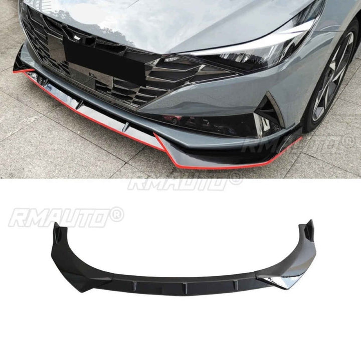 Car Craft Compatible With Hyundai Elantra Mk7 2020-2022 Front Bumper Lip Skirt Trim Usa Glossy Black