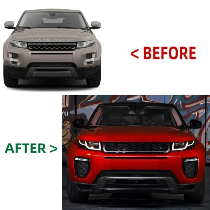Car Craft Compatible With Land Range Rover Rr Evoque 2010-2015 Upgrade Facelift Conver To 2017 Evoque Dynamic Bodykit Bumper Side Skirts Grill - CAR CRAFT INDIA