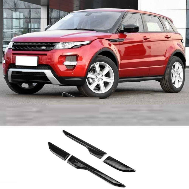 Car Craft Compatible With Land Rover Range Rover Evoque 2012-2018 Fender Side Air Vent Outlet Cover Trim Decorative Set Carbon Fiber Look - CAR CRAFT INDIA