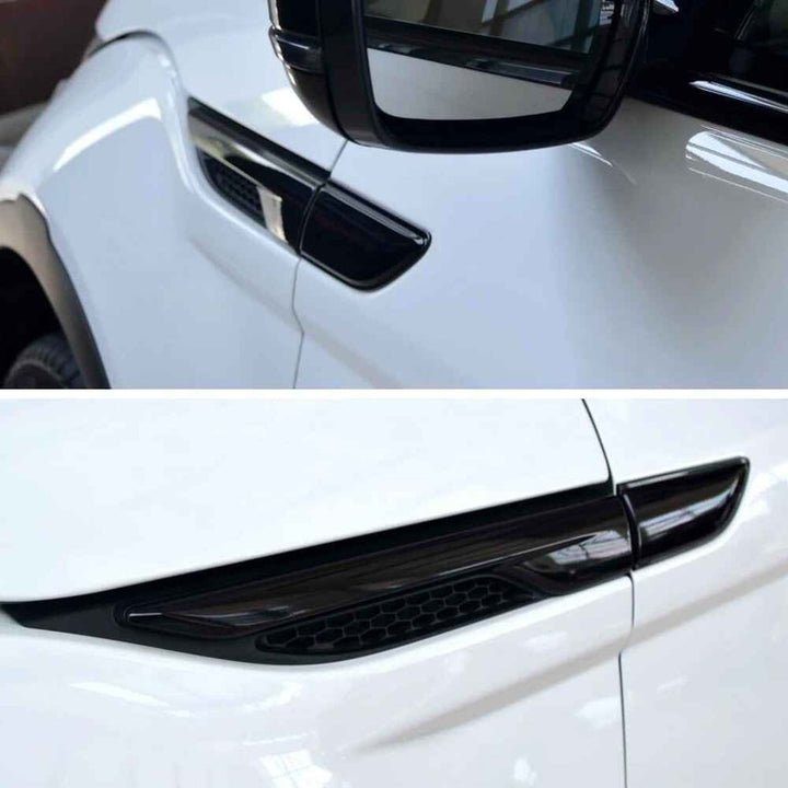 Car Craft Compatible With Land Rover Range Rover Evoque 2012-2018 Fender Side Air Vent Outlet Cover Trim Decorative Right Small Silver - CAR CRAFT INDIA