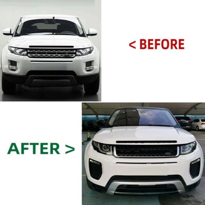Car Craft Compatible With Range Land Rover Evoque 2010-2015 Upgrade To 2018 Dynamic Front Grill Fog Lamp Chrome Trim Kit Bodykit Bumper CC-5857 - CAR CRAFT INDIA