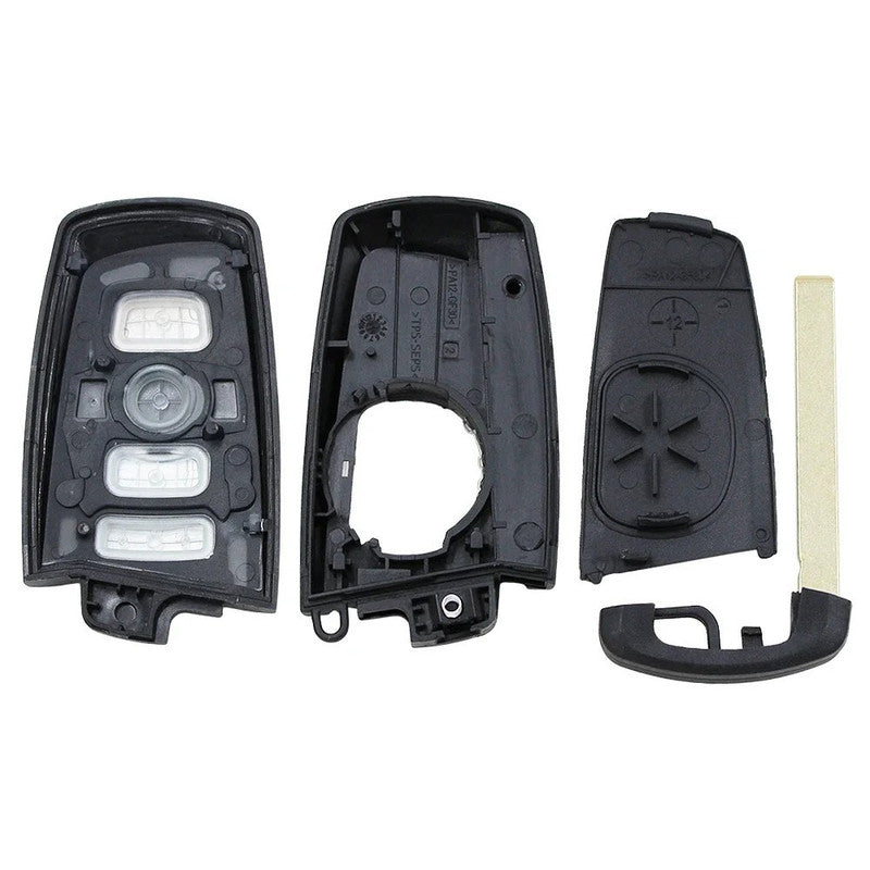 Car Craft Compatible With Bmw 1 2 3 4 5 6 7 X1 X3 X4 X5 X6 X7 Z4 Series Upgrade Key Cover Case To New Style Car Key Cover Shell With Blade 4 Button Blue Bm-ks-28