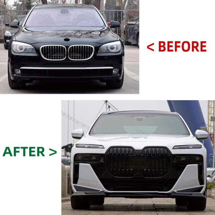 Car Craft Compatible With Bmw 7 Series F01 F02 2009-2014 Upgrade Facelift Convert To G70 Lci 2024+ M760 M Sport Kit Bumper Grill Headlight Taillight Trunk Fender Spoiler Bodykit No Cut