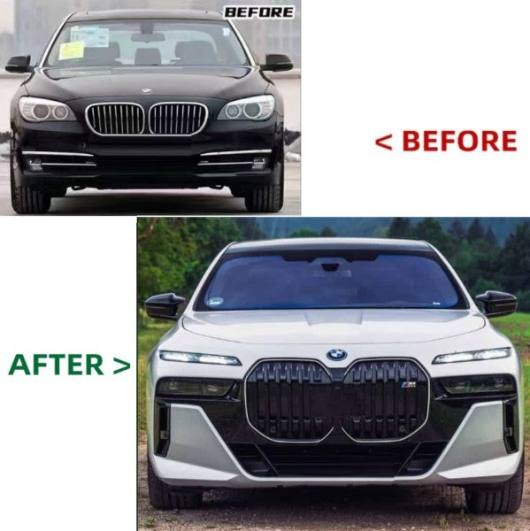 Car Craft Compatible With Bmw 7 Series F01 F02 2009-2014 Upgrade Facelift Convert To G70 2024 M760 M Sport Kit Bumper Grill Headlight Taillight Trunk Fender Spoiler Bodykit - CAR CRAFT INDIA