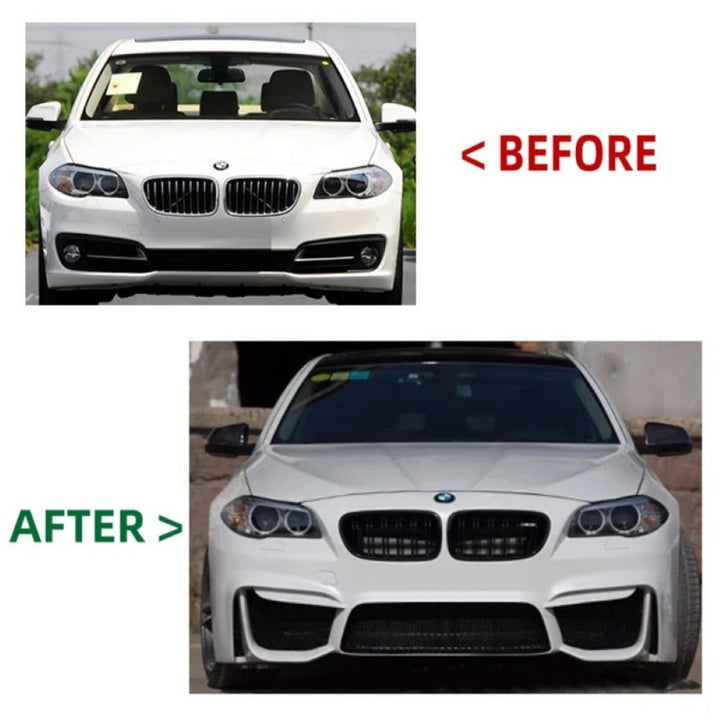 Car Craft Compatible With Bmw 5 Series F10 2010-2017 Front Bumper Upgrade Convert To M Sport M4 Bodykit Body Kit Bumper CC-10679