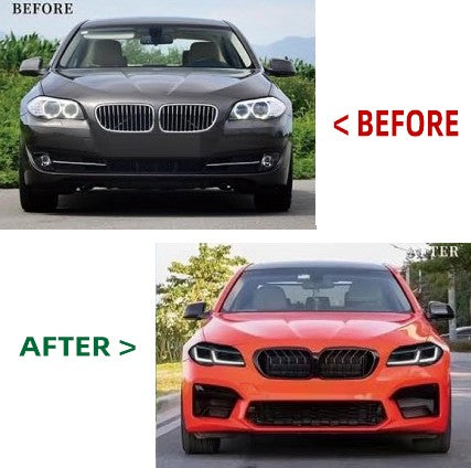 Car Craft Compatible With Bmw 5 Series F10 2010-2017 Front Rear Bumper Upgrade Convert To M Sport M5cs F90 G30 M5 Style Bodykit Body Kit Bumper Side Skirt Rear After Lip Diffuser Exhasut Pipe Tips Gc F10 18 039 CC-10683