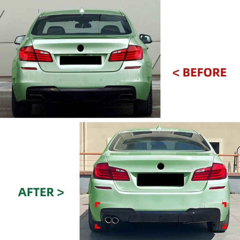 Car Craft Compatible With Bmw 5 Series F10 2010-2017 M Sport M5 Rear Bumper Lip Splitter Diffuser Skirts 00- Carbon Fiber Look Zst-1424 00-cf Carbon Fiber Look - CAR CRAFT INDIA