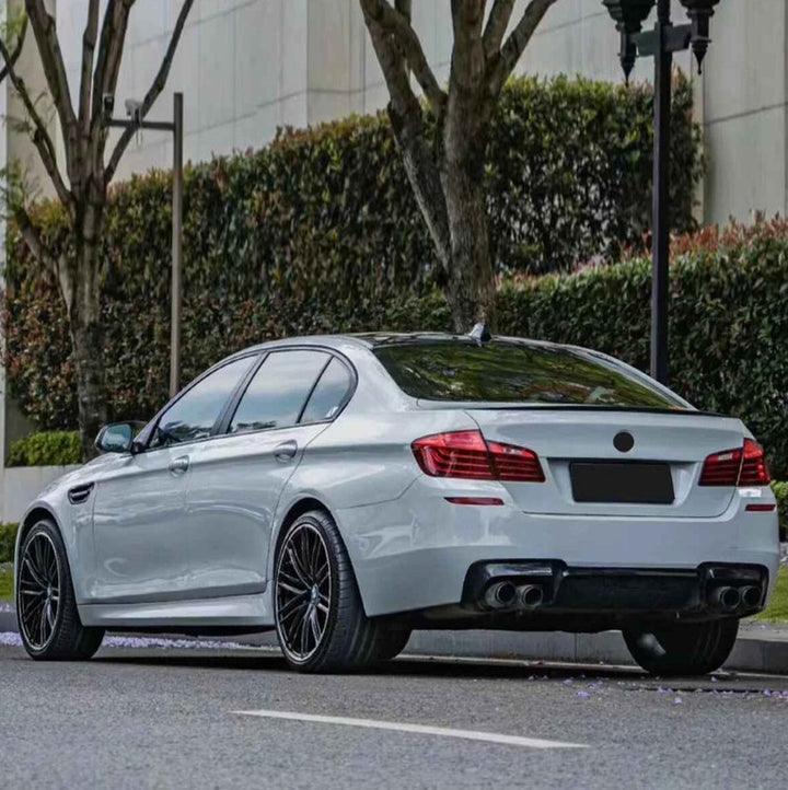 Car Craft Compatible With Bmw 5 Series F10 2010-2017 Exhaust Tips Tail Pipe Midpipe Muffler With Clamp Akrapovic Carbon Fiber Look M5 Style