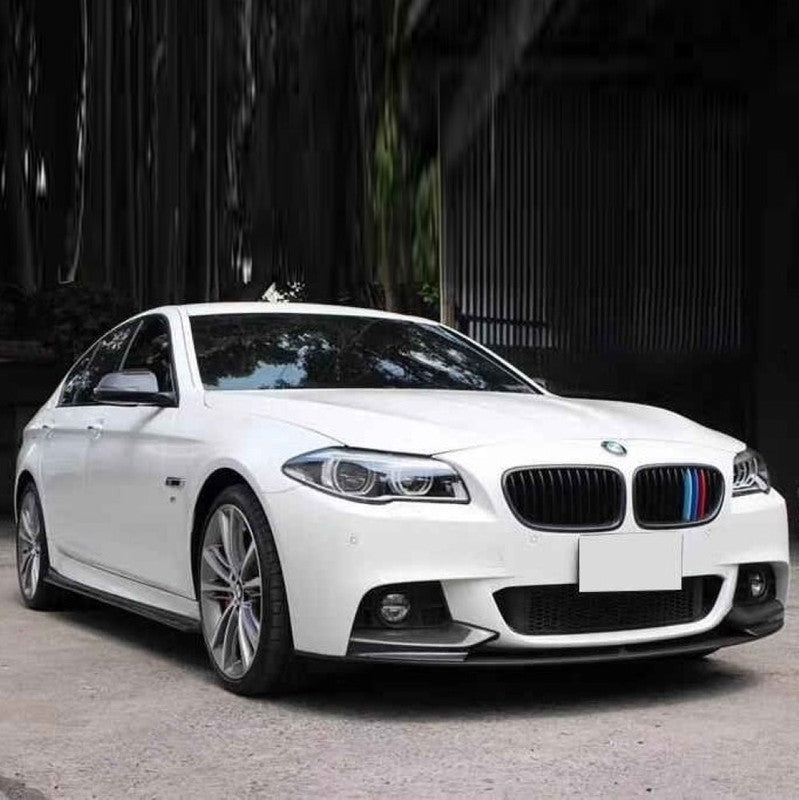 Car Craft Compatible With Bmw 5 Series F10 2010-2017 M Sport M Performance M Tech Front Bumper Lip Skirt Trim Carbon Fiber Look
