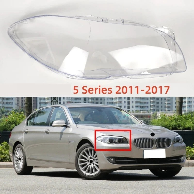 Car Craft Compatible With Bmw 5 Series F10 2010-2017 Car Front Headlights Headlamp Glass Lenses Cover Dust Shell Transparent Plexiglass Lampshade Ddz-f10/f18-r Right - CAR CRAFT INDIA