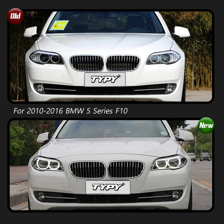 Car Craft Compatible With Bmw 5 Series F10 2010-2013 Car Front Upgraded Head Light Lamp Xenon Headlight Retrofit Upgrade Modified Led Drl Hid Light Lci Led Style - CAR CRAFT INDIA