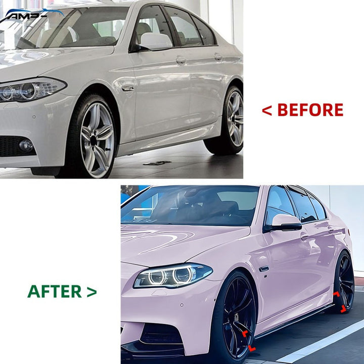 Car Craft Compatible With Bmw 5 Series F10 2010-2017 Side Skirt Splitter Trim Running Board Zst-1343 Gb Glossy Black