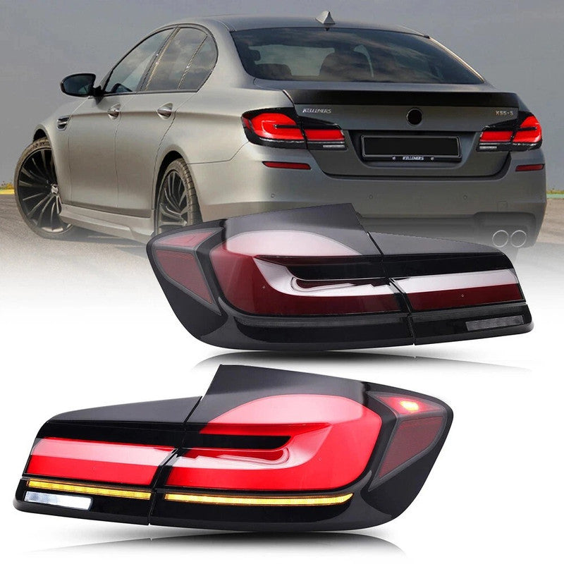 Car Craft Compatible With Bmw 5 Series F10 2010-2017 Car Rear Upgraded Tail Light Lamp Xenon Taillight Retrofit Upgrade Modified Led Drl Hid Laser G30 Style RED CC-9721 - CAR CRAFT INDIA