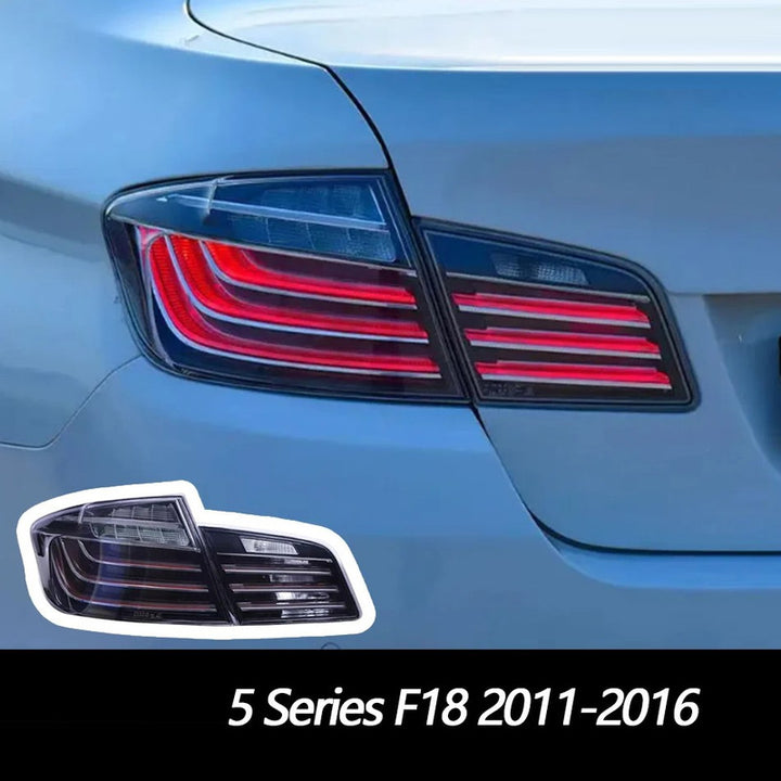 Car Craft Compatible With Bmw 5 Series F10 2010-2017 Car Rear Upgraded Tail Light Lamp Xenon Taillight Retrofit Upgrade Modified Led Drl Hid Light Red Smoke - CAR CRAFT INDIA