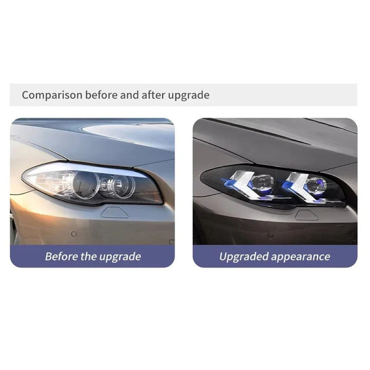 Car Craft Compatible With Bmw 5 Series F10 2010-2014 Car Front Upgraded Head Light Lamp Xenon Headlight Retrofit Upgrade Modified Led Drl Hid G60 Style CC-7947 - CAR CRAFT INDIA