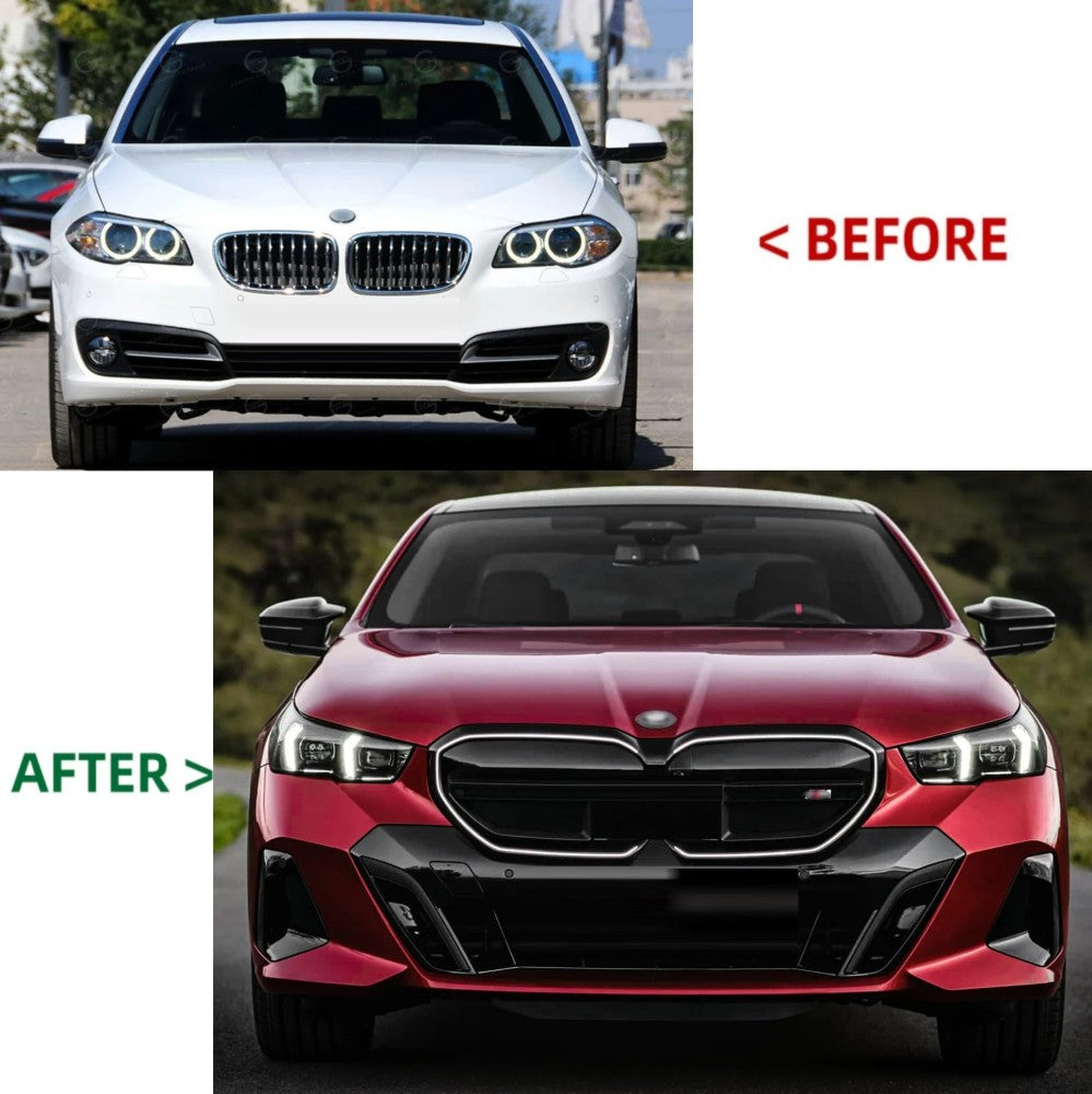 Car Craft Compatible With Bmw 5 Series F10 2014-2017 Lci Upgrade Facelift Convert To 5 Series G60 G68 2024 M Tech M5 Bodykit Headlight Taillight Hood Bumper Glass Fender CC-5650 - CAR CRAFT INDIA
