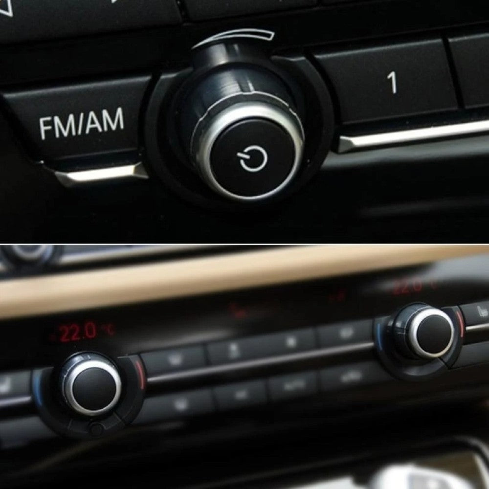 Car Craft Compatible With Bmw 5 Series F10 F07 Gt 11-17 6 Series F06 11-15 7 Series F01 F02 F04 09-15 X5 X6 F15 F16 14-18 Front Console Radio Music Player Volume Knob Switch Button 61319230047 Without Letter CC-7929