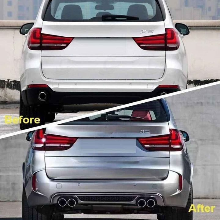 Car Craft Compatible With Bmw X5 F15 2013-2018 Exhaust Tips Tail Pipe Midpipe Muffler With Clamp Gc