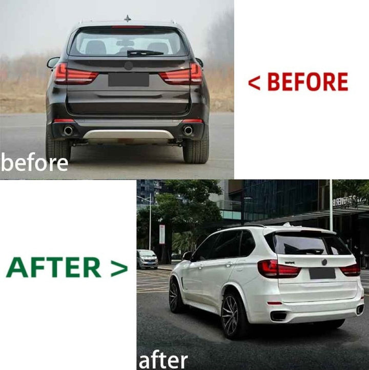 Car Craft Compatible With Bmw X5 F15 2014-2019 Rear Bumper Upgrade Convert To M Sport Mp M Performance M Sport Mt Bodykit Wheel Arch F15-003 Gc