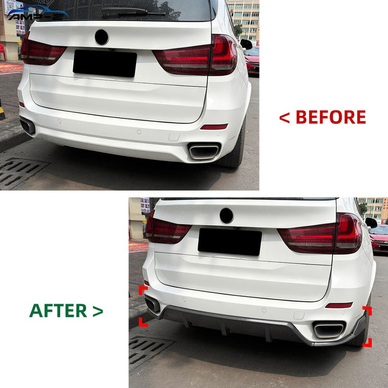 Car Craft Compatible With Bmw X5 F15 2014-2018 After Rear M Sport Bumper Night Knight Lip Diffuser Splitter Skirt Zst-1359 Gb Gloss Black