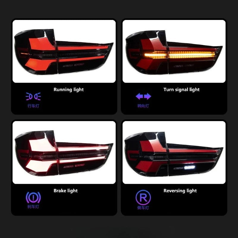 Car Craft Compatible With Bmw 5 X5 F15 2014-2018 Car Rear Upgraded Tail Light Lamp Xenon Taillight Retrofit Upgrade Modified Led Drl Hid Light G05 Style Red - CAR CRAFT INDIA