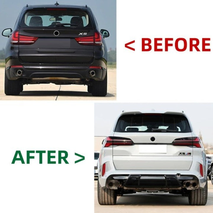 Car Craft Compatible With Bmw X5 F15 2014-2019 Upgrade Facelift Convert To X5 G05 Lci 2024+ Facelift Convertion Body Kit Bodykit Ttaillight Headlight Plug And Play Hood Bumper Trunk 1:1 Cut Version CC-7956 - CAR CRAFT INDIA